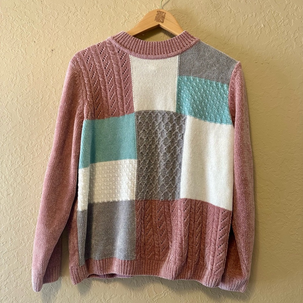 ALFRED DUNNER Petite ST. MORITZ Long Sleeve Chenille Sweater Top